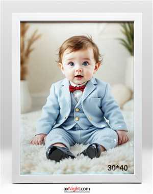 قاب 40×30 سفید ساده TFC